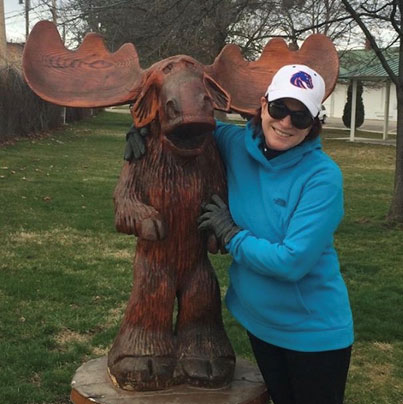 Christina and the moose!